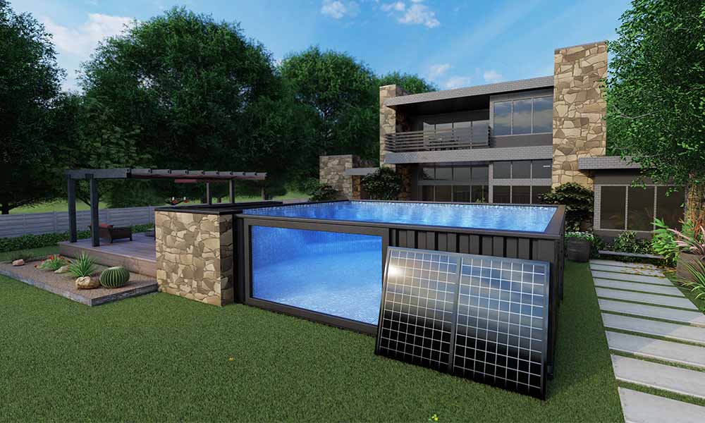 Above-Ground Pool Solar Container Pool